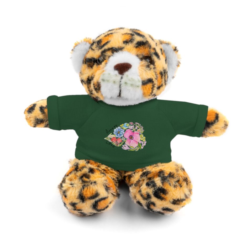 Stuffed animals wearing tee