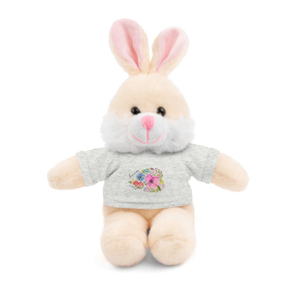Stuffed animals wearing tee