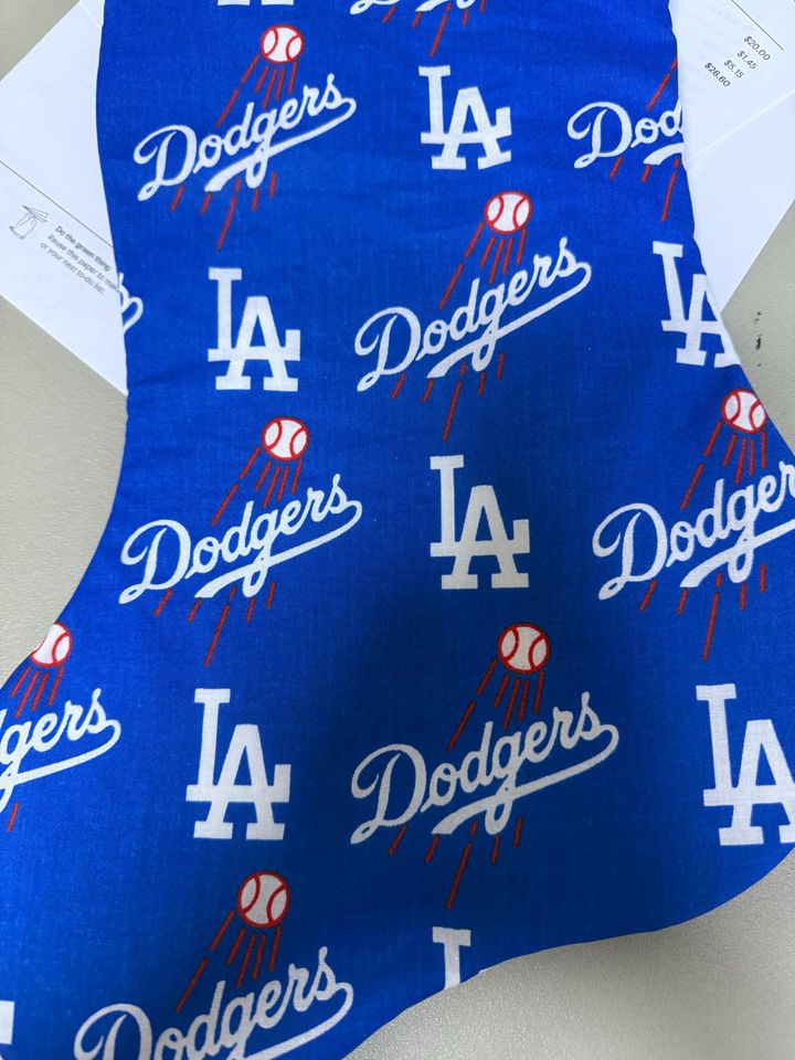 LA Dodgers Christmas Stocking
