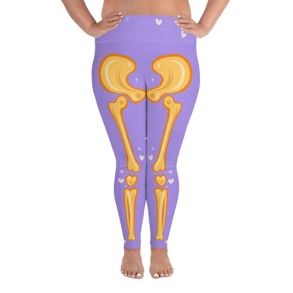 Adorabones Purple & Orange Leggings