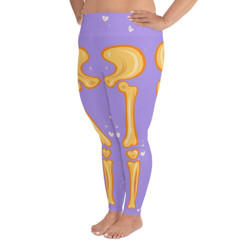 Adorabones Purple & Orange Leggings