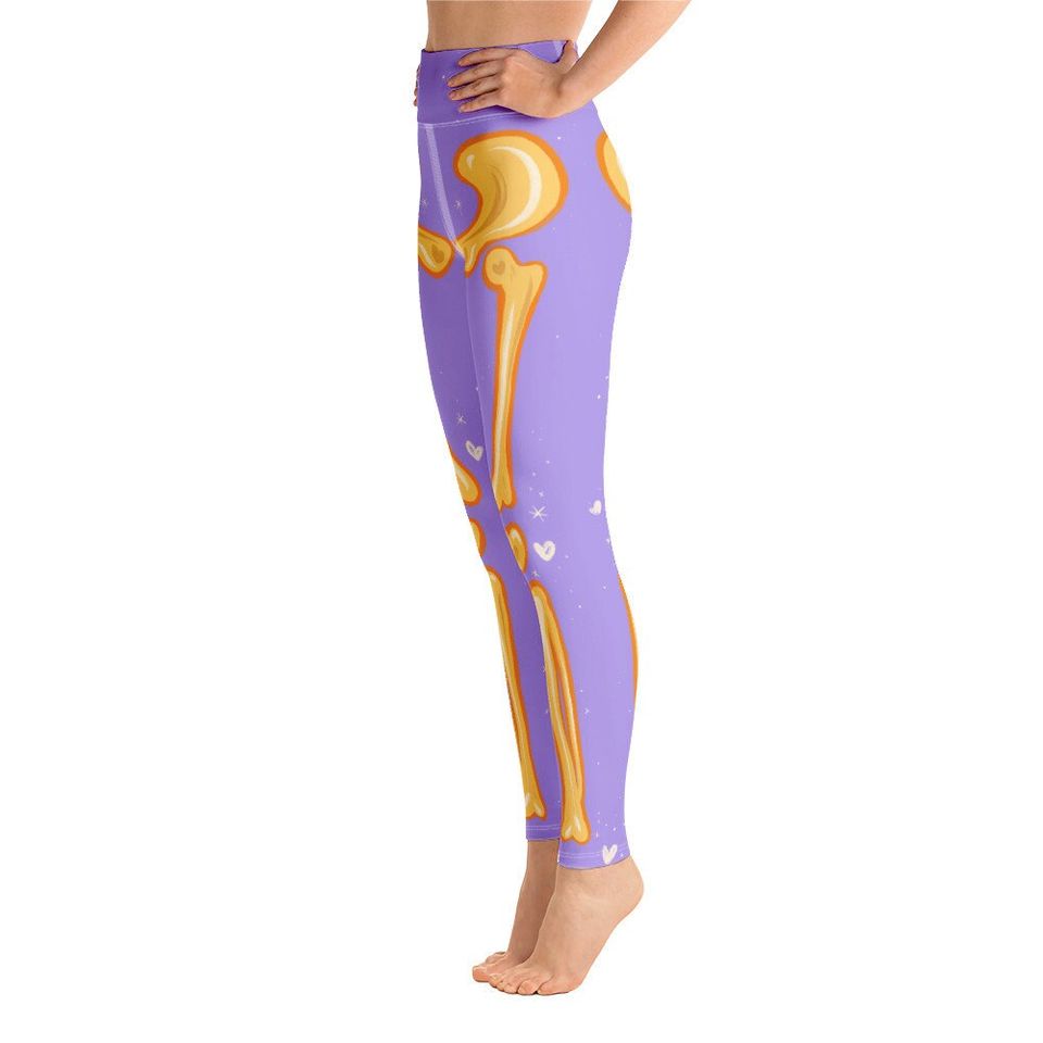 Adorabones Purple & Orange Leggings