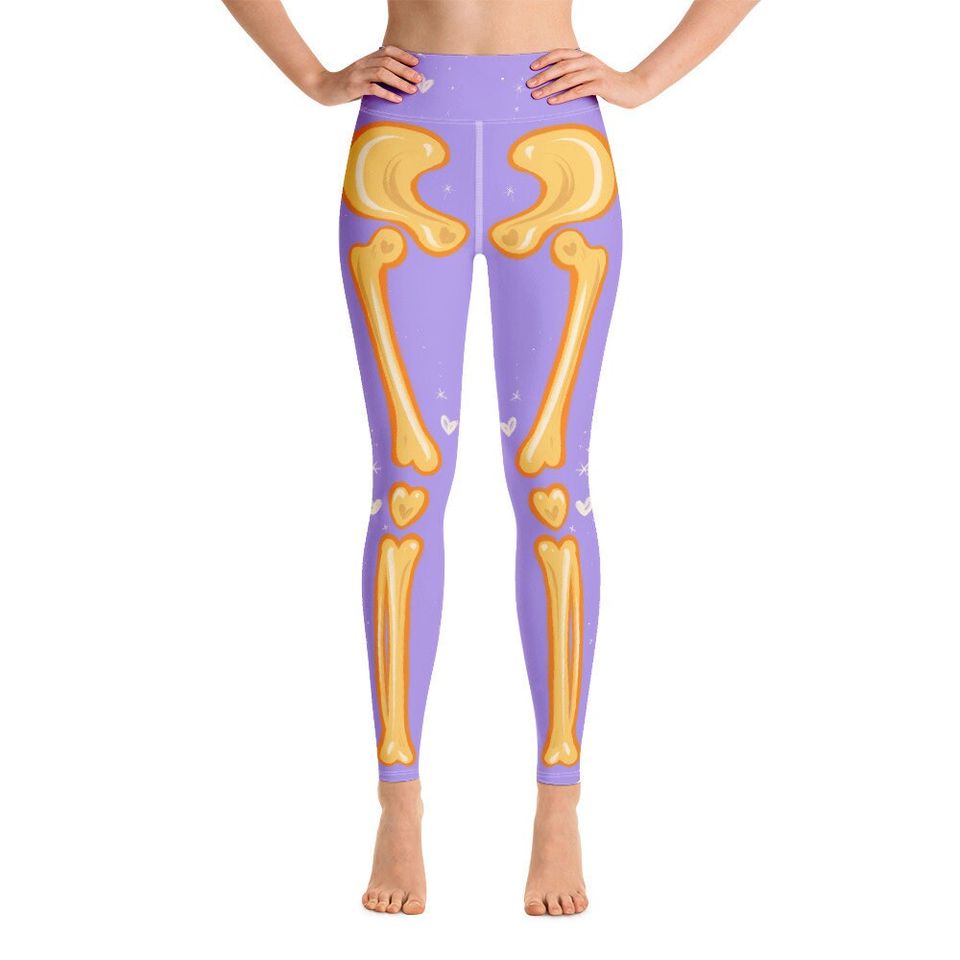 Adorabones Purple & Orange Leggings