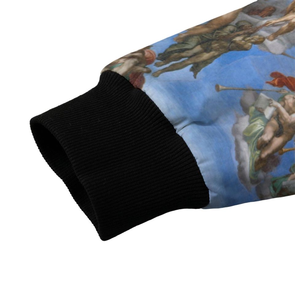 Michelangelo's Last Judgement Bomber Jacket: Renaissance Art, Fleece Lined