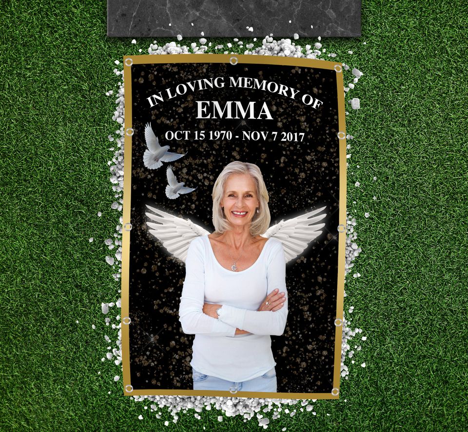Funeral Grave Blanket, Memorial Grave Banner