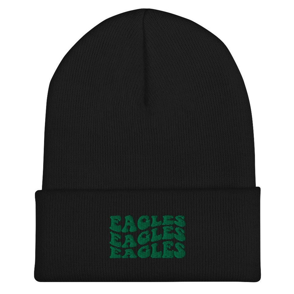 Eagles Wavy Cuffed Beanie - Embroidered