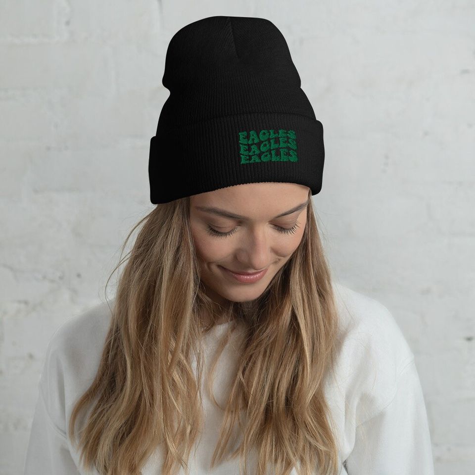 Eagles Wavy Cuffed Beanie - Embroidered