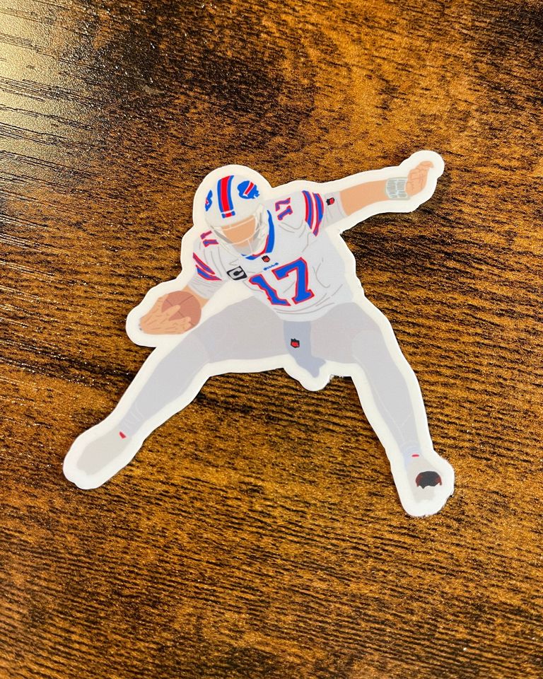 Jumping Josh Allen Sticker