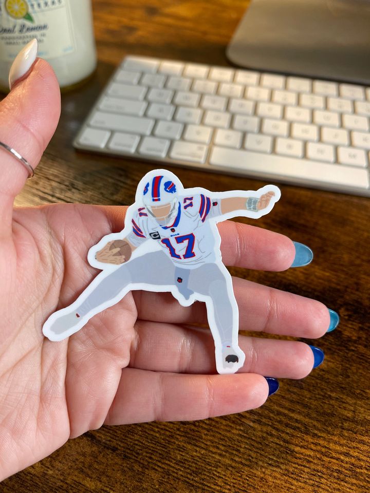 Jumping Josh Allen Sticker
