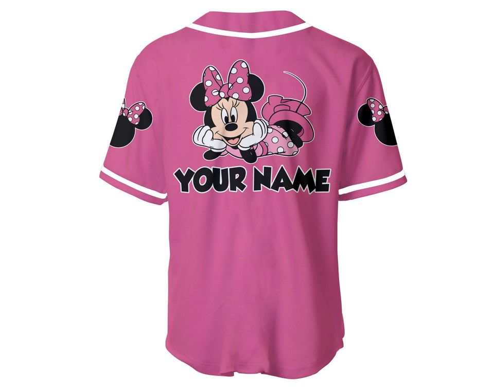 Personalized Minnie Mouse Baseball Jersey