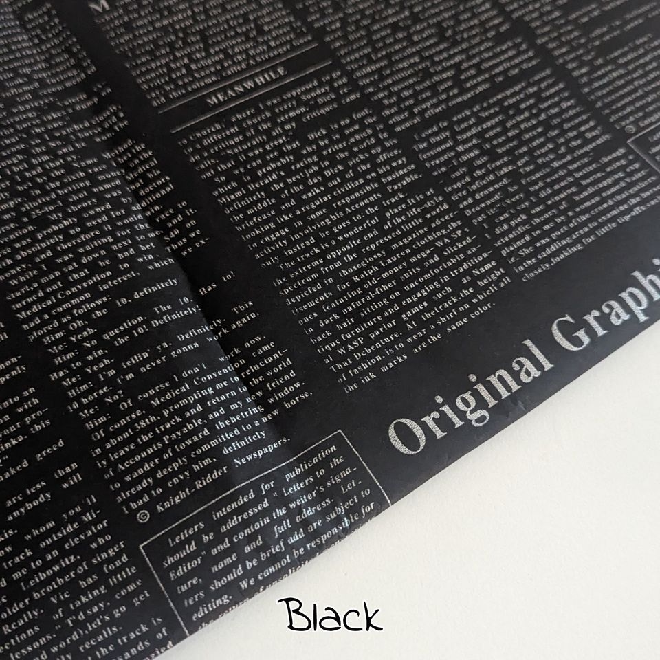 Newspaper Print Tissue Paper: Scrapbook, Gift Wrap, Decoupag