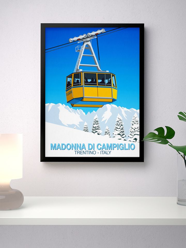 Madonna di Campiglio Ski Poster, Ski Resort Poster
