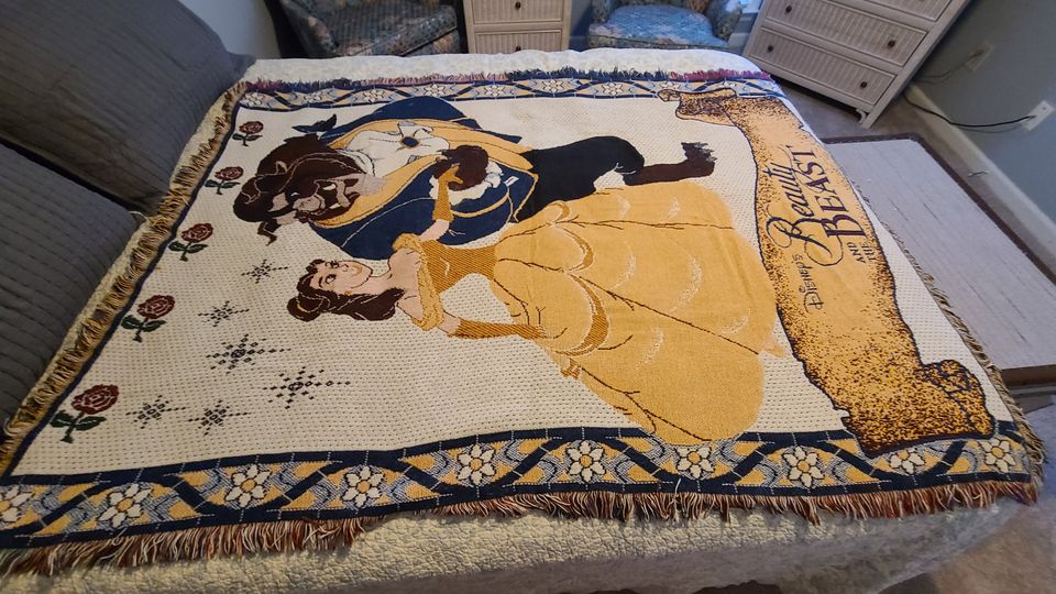 Beauty and the Beast Ball Scene Disney World Throw Blanket.