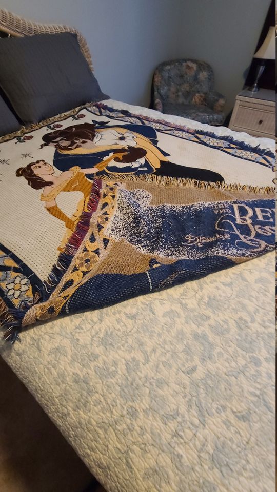 Beauty and the Beast Ball Scene Disney World Throw Blanket.