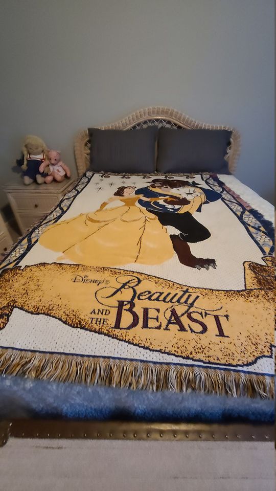 Beauty and the Beast Ball Scene Disney World Throw Blanket.