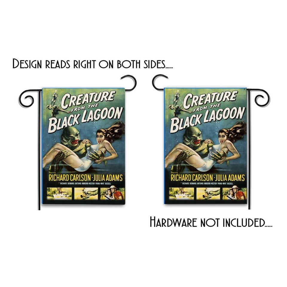 Vintage Horror Movie Creature From The Black Lagoon Garden Flag