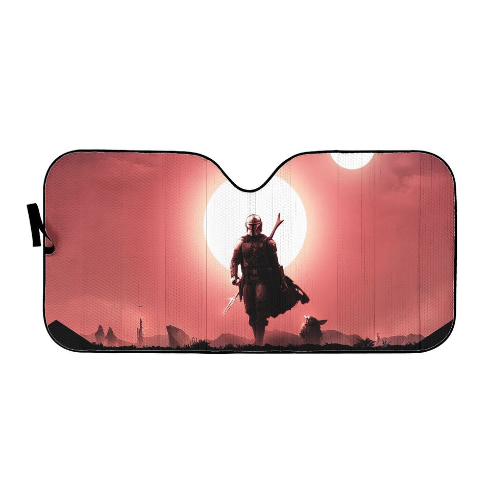 Mandalorian & Grogu Car Sun Shade | Windshield Shade, Custom Gift for Her