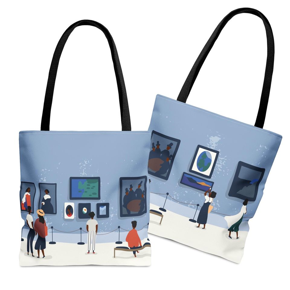 Black Art Museum Tote Bag: Afrocentric Culture Scene