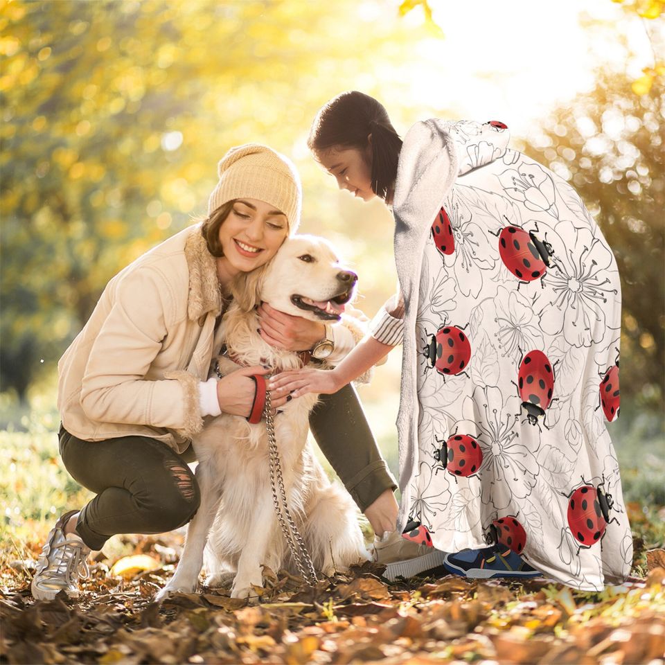 Ladybug Hooded Blanket