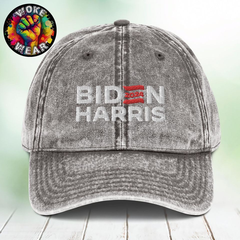 2024 Biden Harris Hat Embroidered, Election, Democrat, Kamala, Joe, Liberal, Progressive