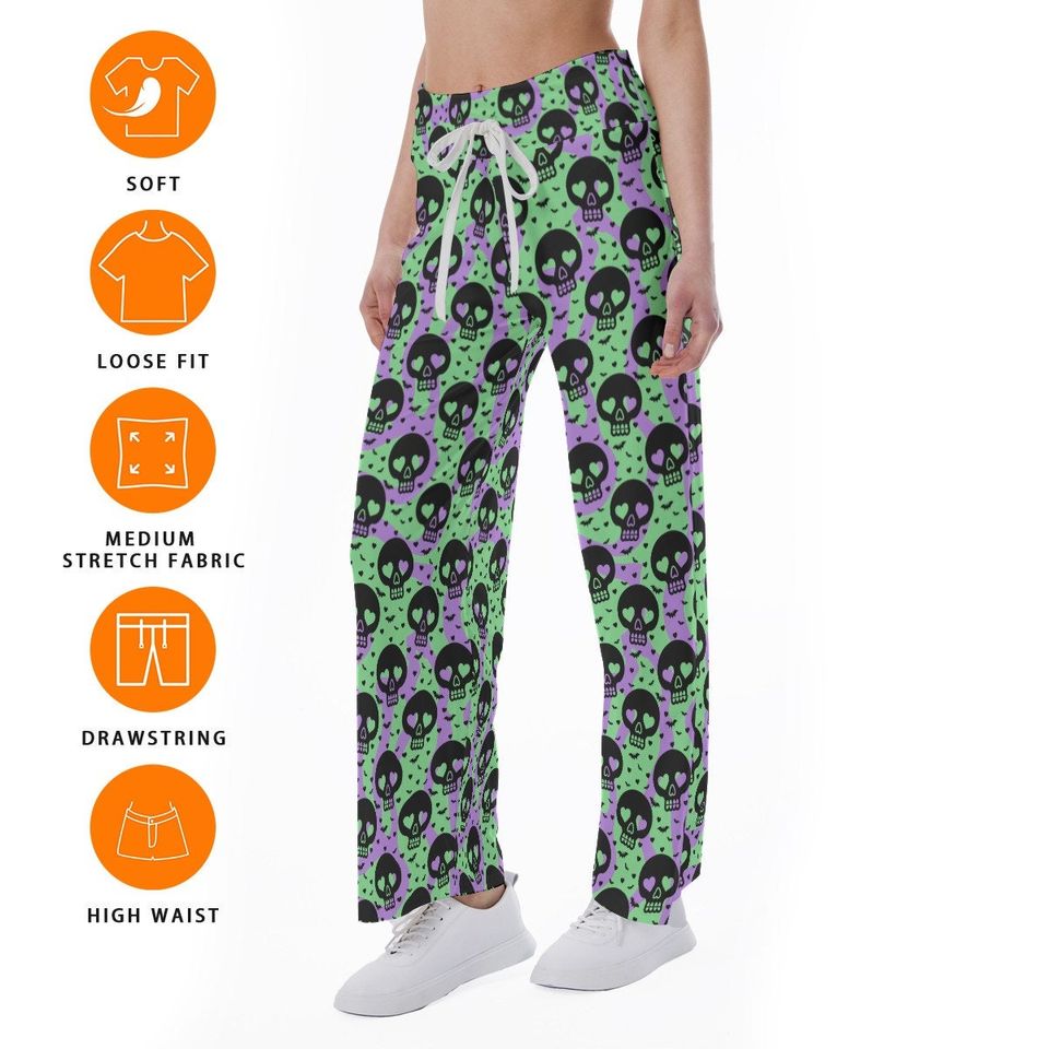 Skull Pattern Trousers Pants