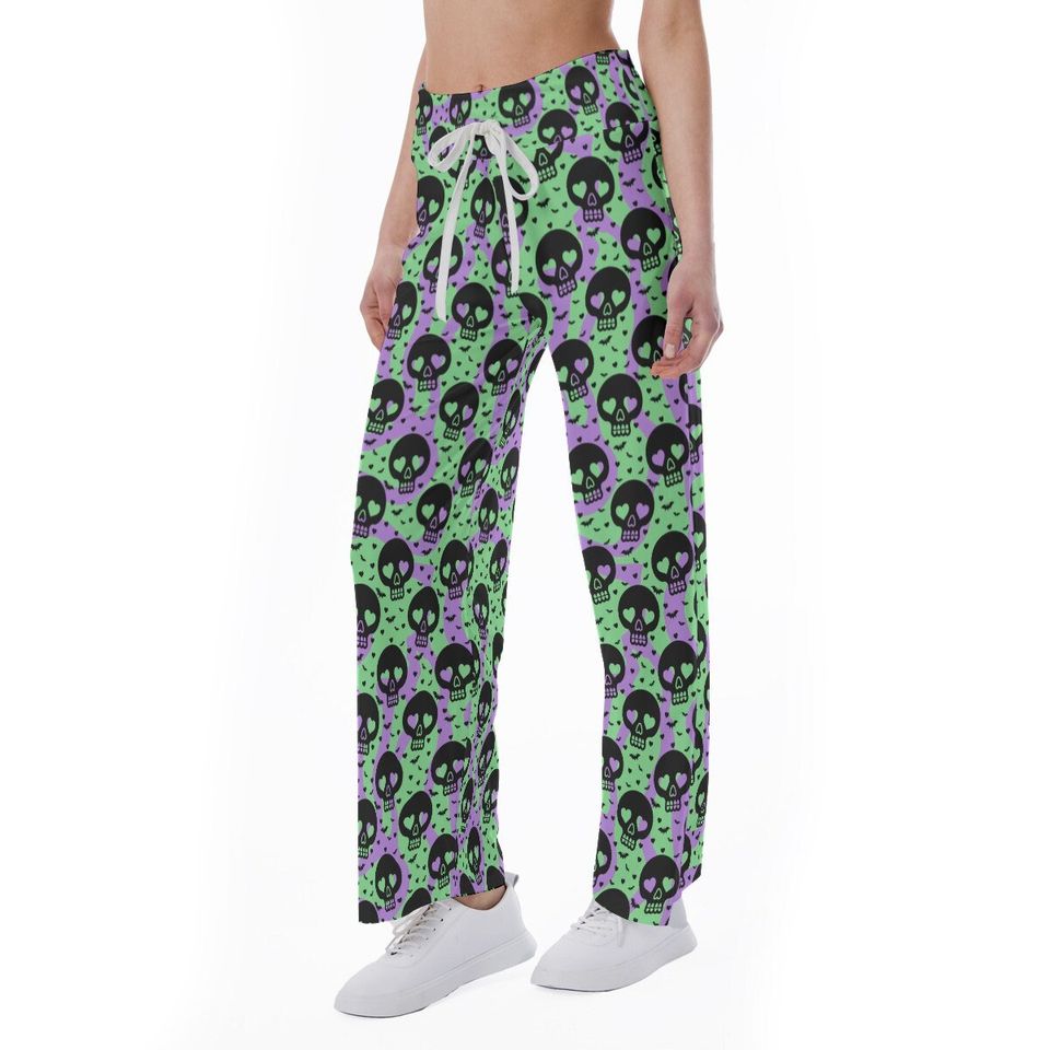 Skull Pattern Trousers Pants