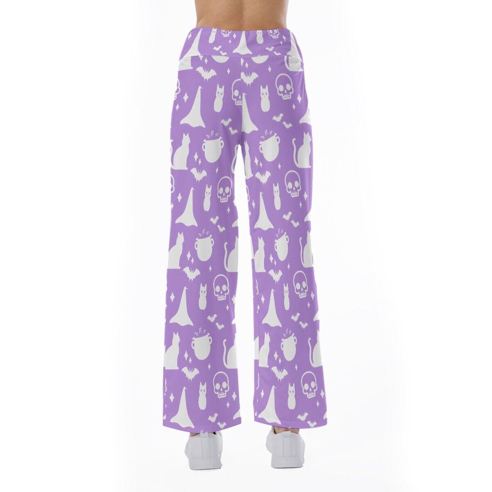 Skull Witch Halloween Goth Pattern Trousers Pants