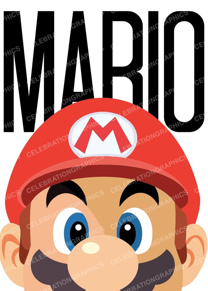 Mario Printable Poster  Vector Graphics