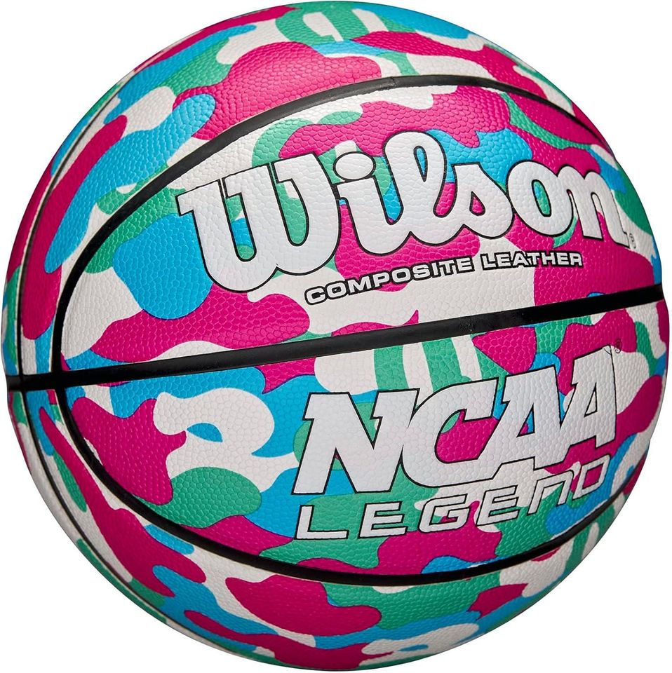 Customized Wilson Pink Camo NCAA Legend Basketball