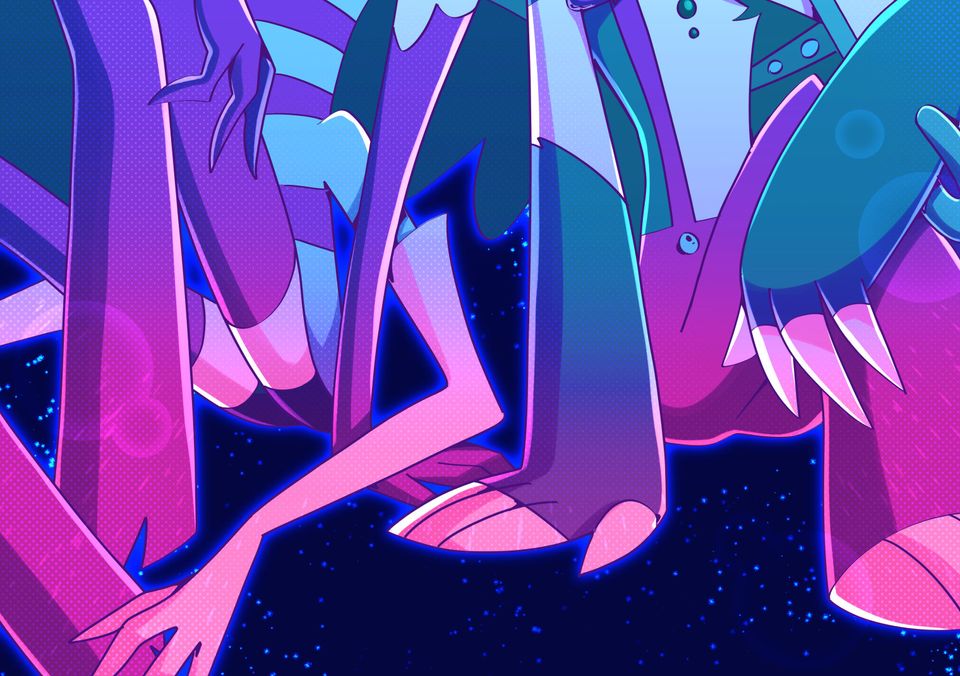 Hazbin Hotel Angel Dust & Husker Art Print