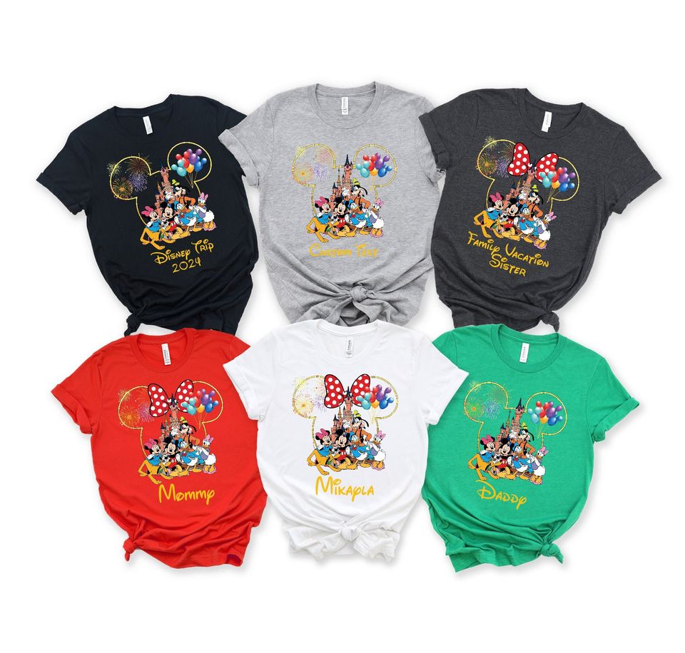 Disney Trip 2024 Shirts, Disney Castle 2024 Shirt, Custom Disney Family Shirts