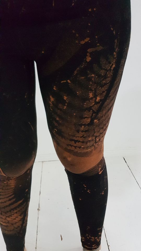 Fern Autumn Leggings Leaf Black Olive Green Blue Brown Goa Pixie Ombre Psi Yoga Legging