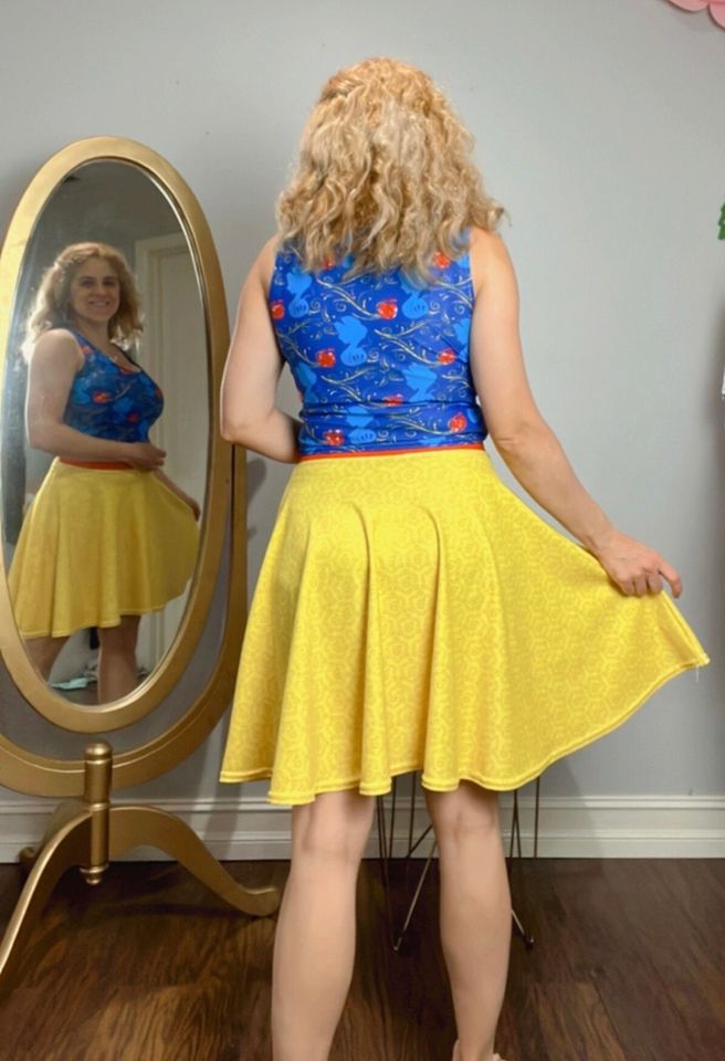 Snow White inspired skater skirt, Gift for her,