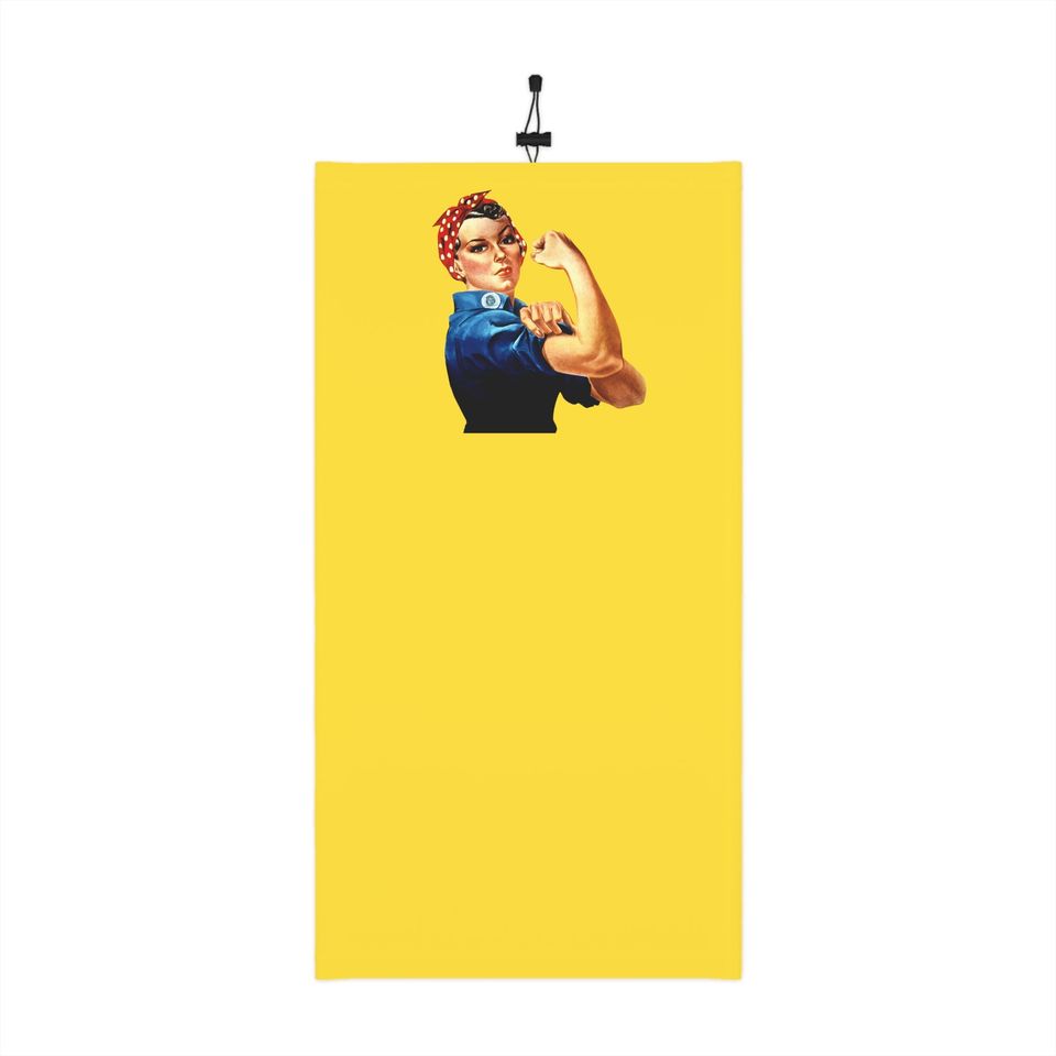 Rosie the Riveter Winter Neck Gaiter With Drawstring - We Can Do It