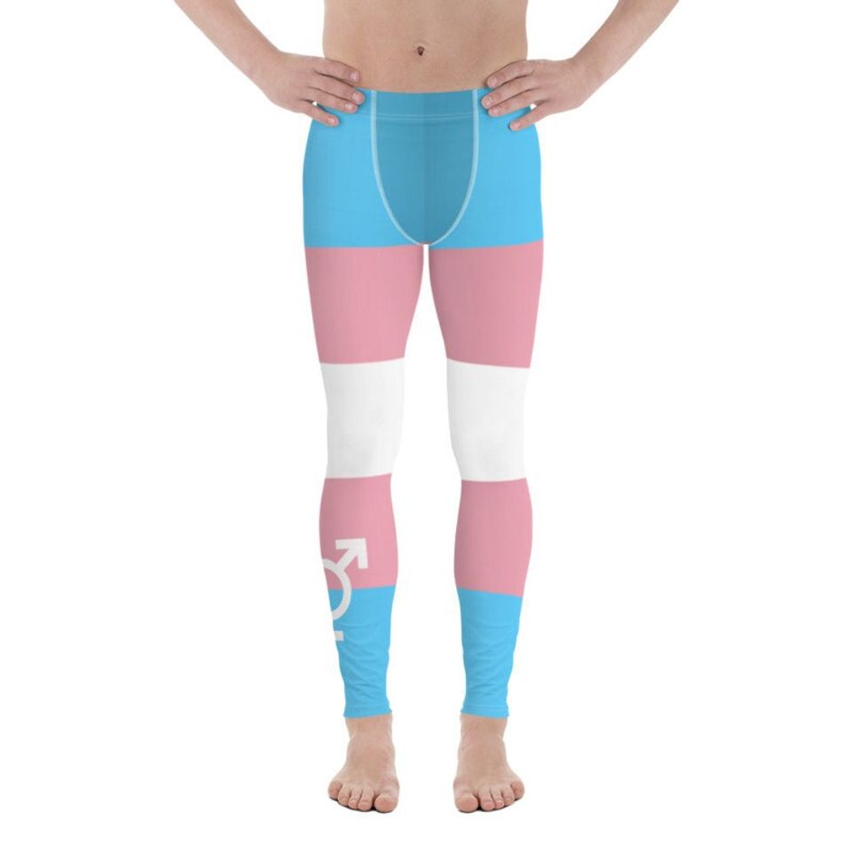 LBGT Rainbow Gay Pride Flag Men's  Athletic Leggings