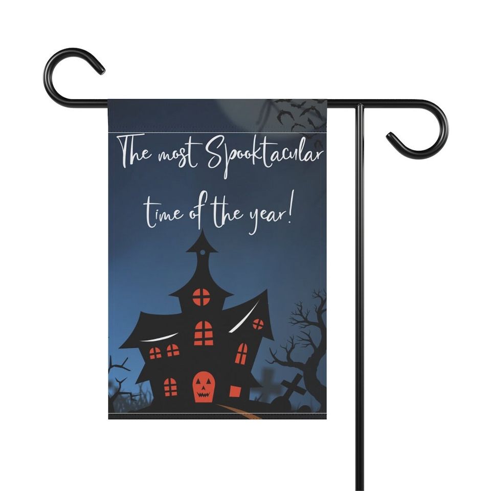 Halloween Garden Flag | Haunted House Yard Flag | Garden Yard Flag