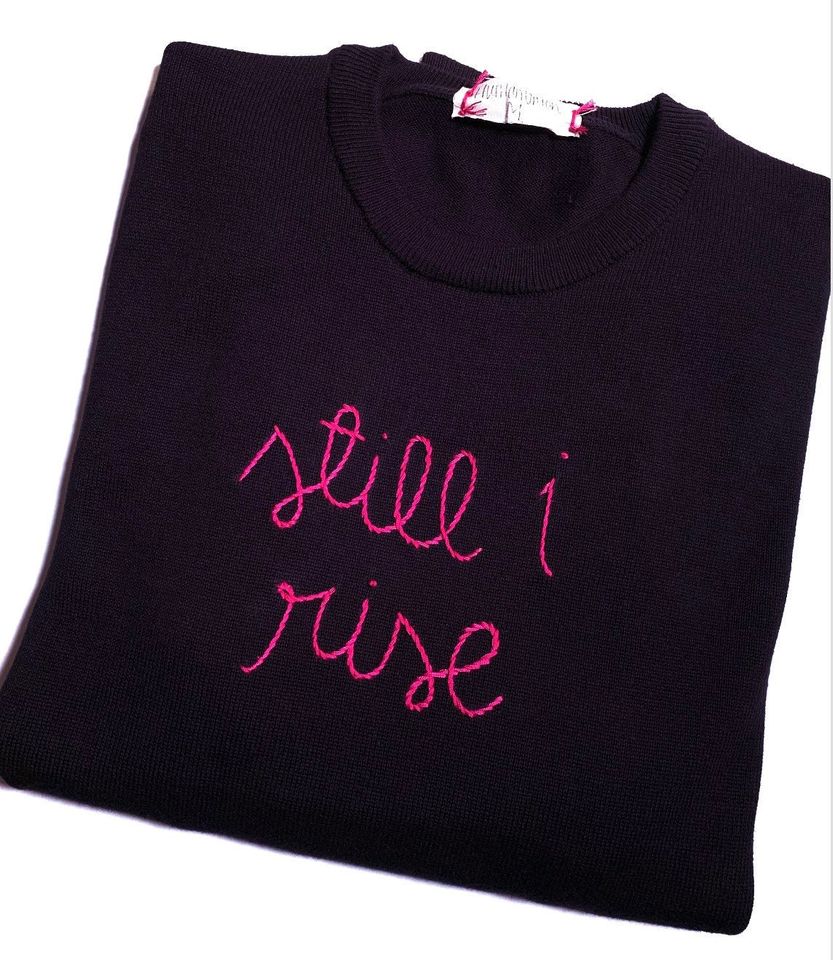 CUSTOM, 100% Cotton Sweater, Custom hand embroidered sweater, unisex