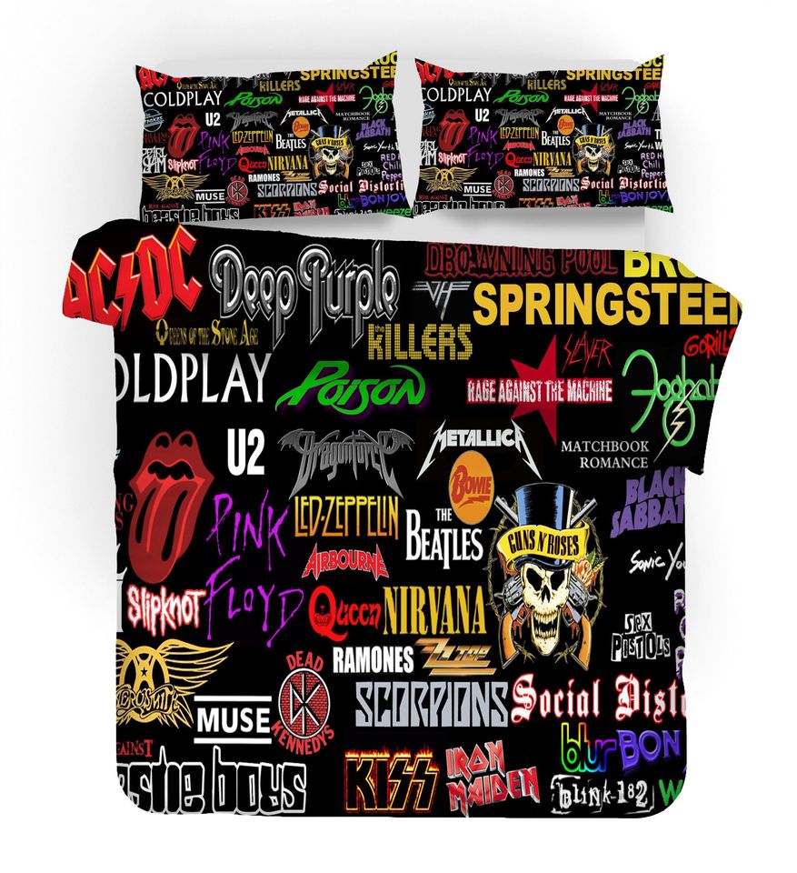 3D Skull Duvet Cover Set, Letter Quilt Cover, Sign Bedding Set