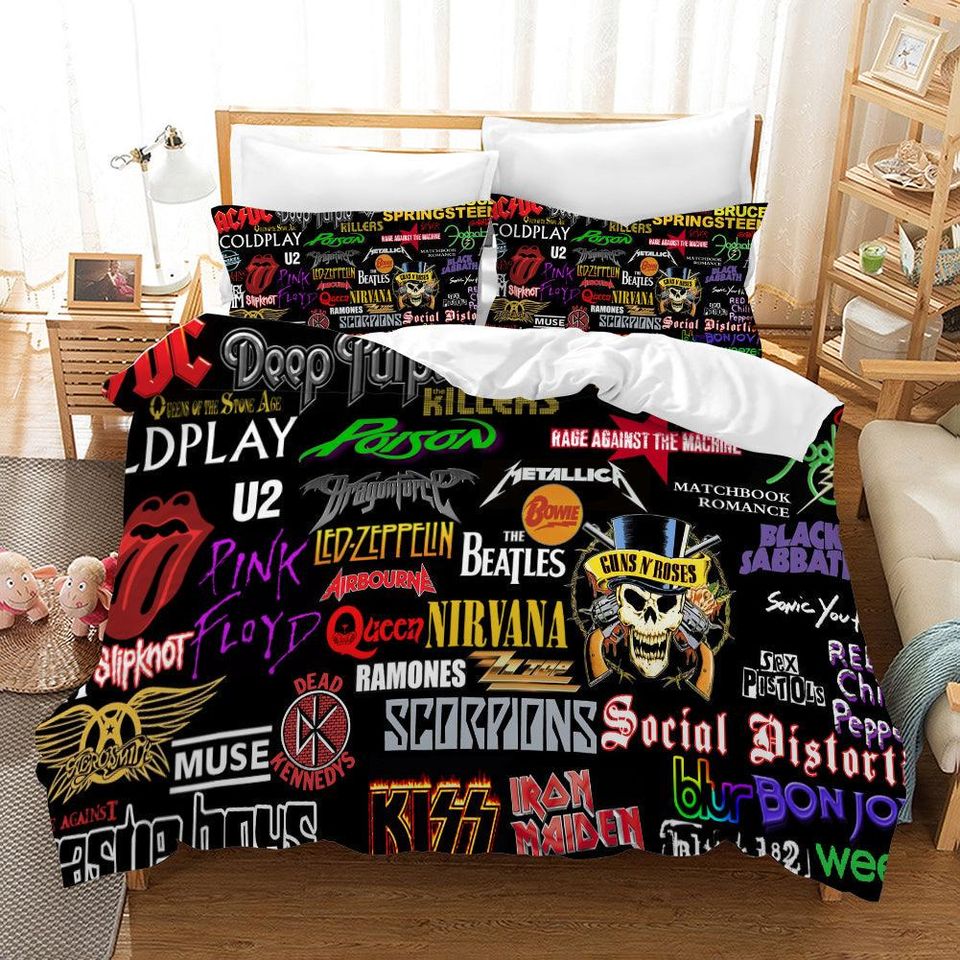 3D Skull Duvet Cover Set, Letter Quilt Cover, Sign Bedding Set