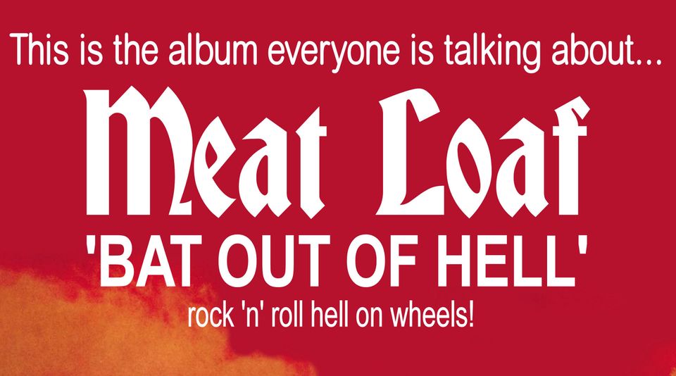 MEATLOAF Bat Out Of Hell promotional poster