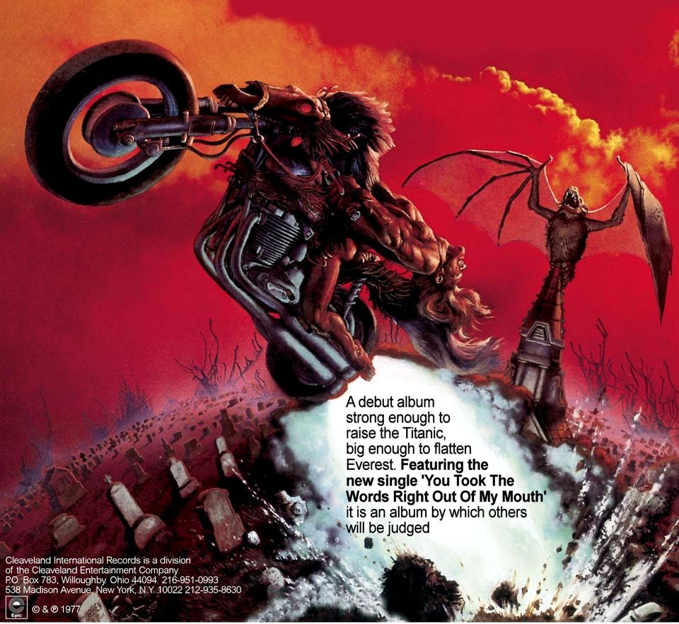 MEATLOAF Bat Out Of Hell promotional poster