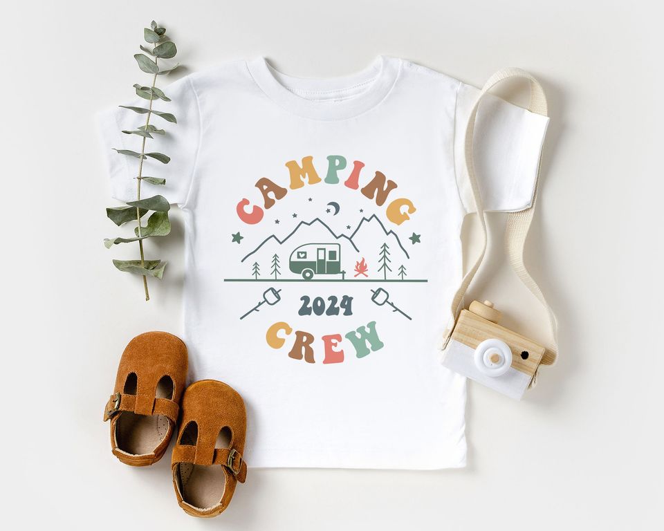 Personalized Camping Crew Shirt, Retro Summer Camping Custom Shirt