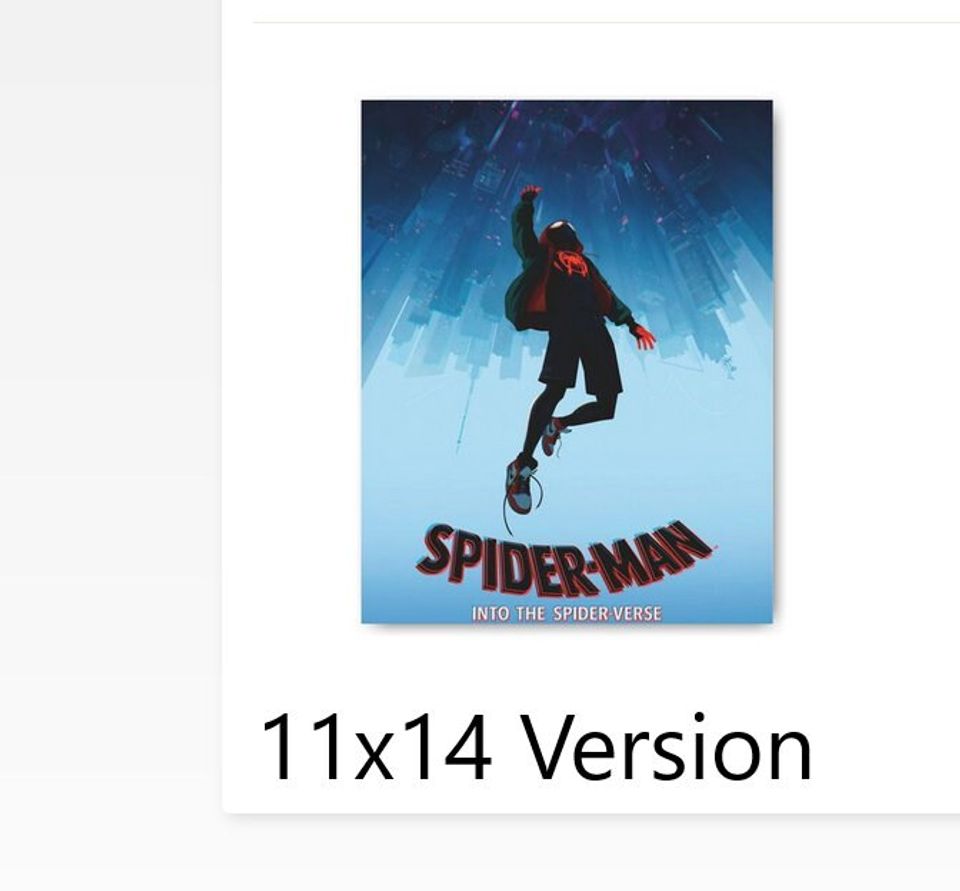 Spiderman: Into the Spider-verse Movie Poster