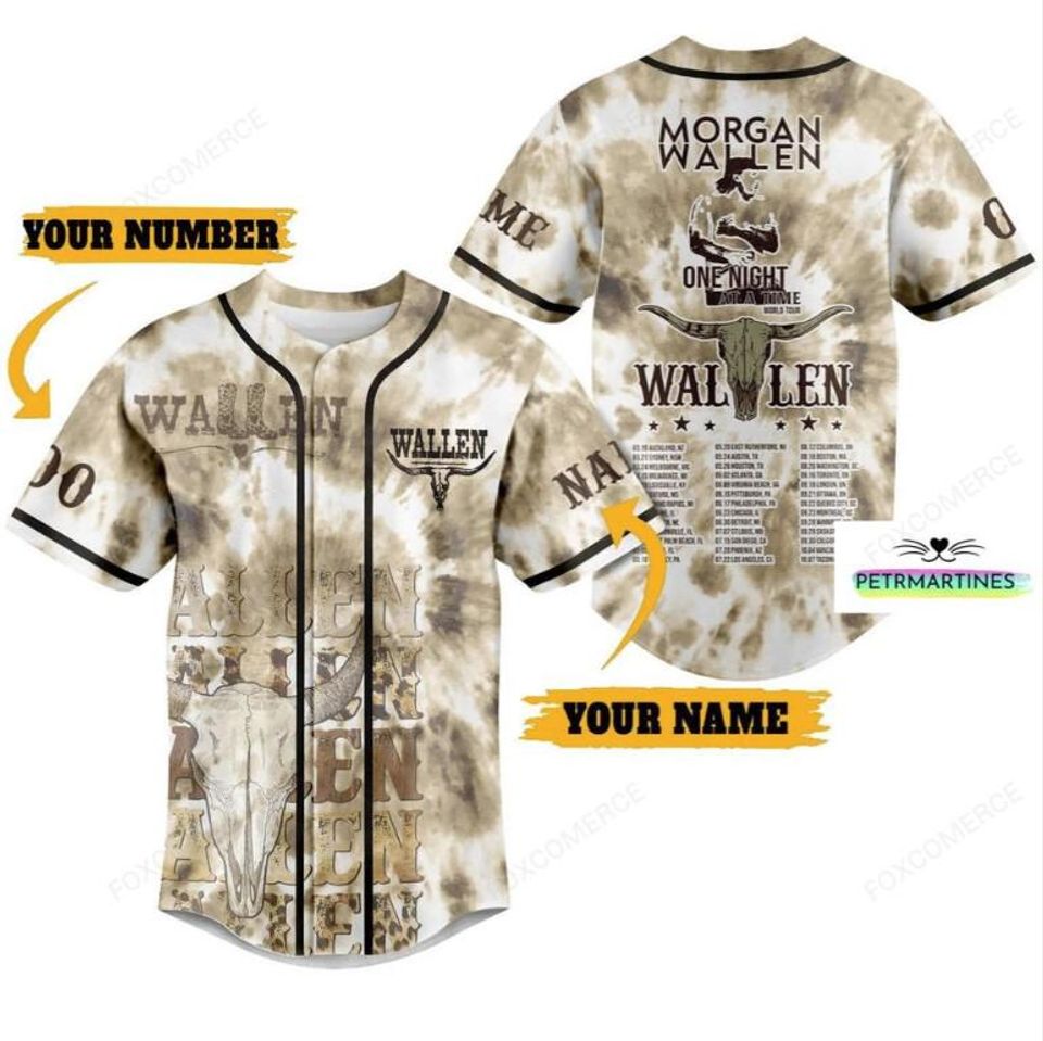 Wallen Western Baseball Jersey, Personalized Wallen Jersey for Men