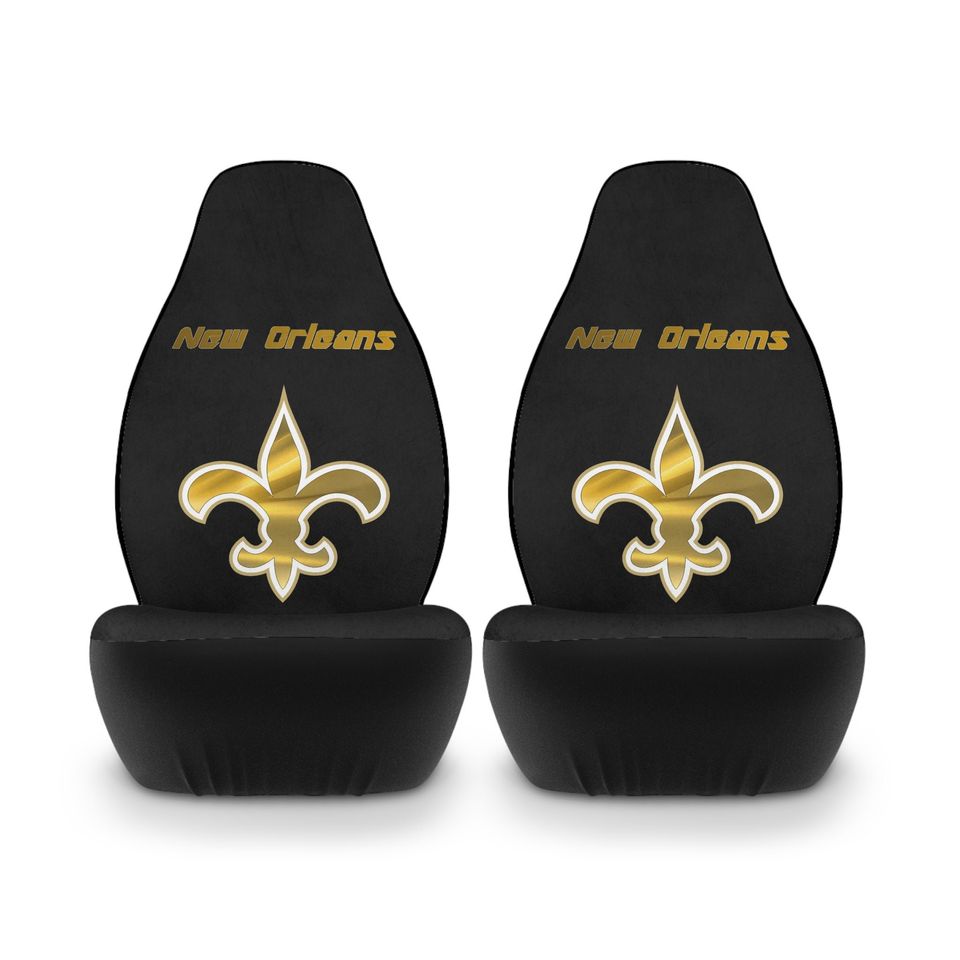 New Orleans Saints Polyester Car Seat Covers Black