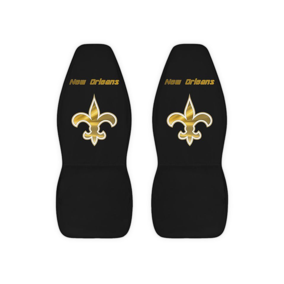 New Orleans Saints Polyester Car Seat Covers Black