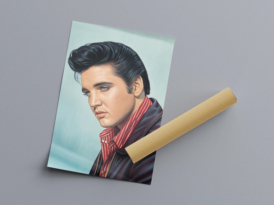 Elvis Presley Modern Celebrity Portrait | Wall Art Poster | Pop Culture Decor
