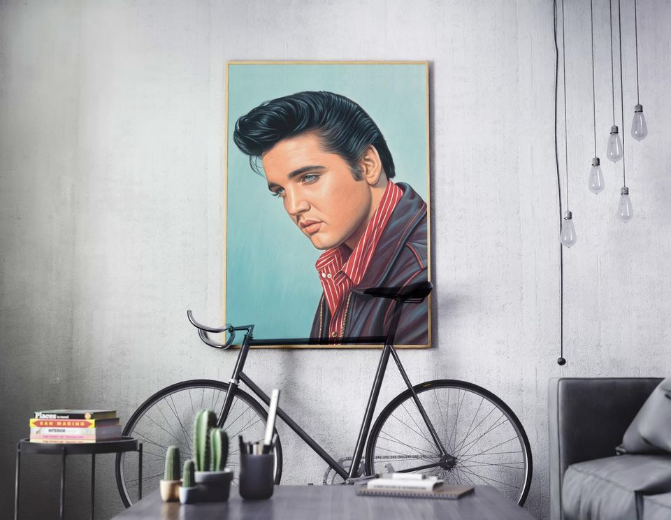 Elvis Presley Modern Celebrity Portrait | Wall Art Poster | Pop Culture Decor