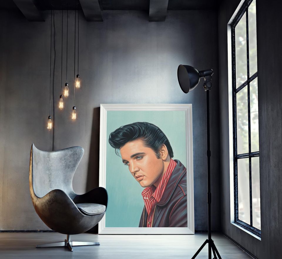 Elvis Presley Modern Celebrity Portrait | Wall Art Poster | Pop Culture Decor