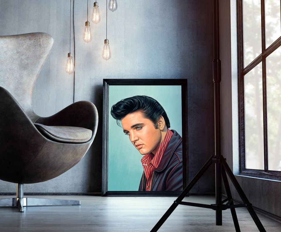 Elvis Presley Modern Celebrity Portrait | Wall Art Poster | Pop Culture Decor